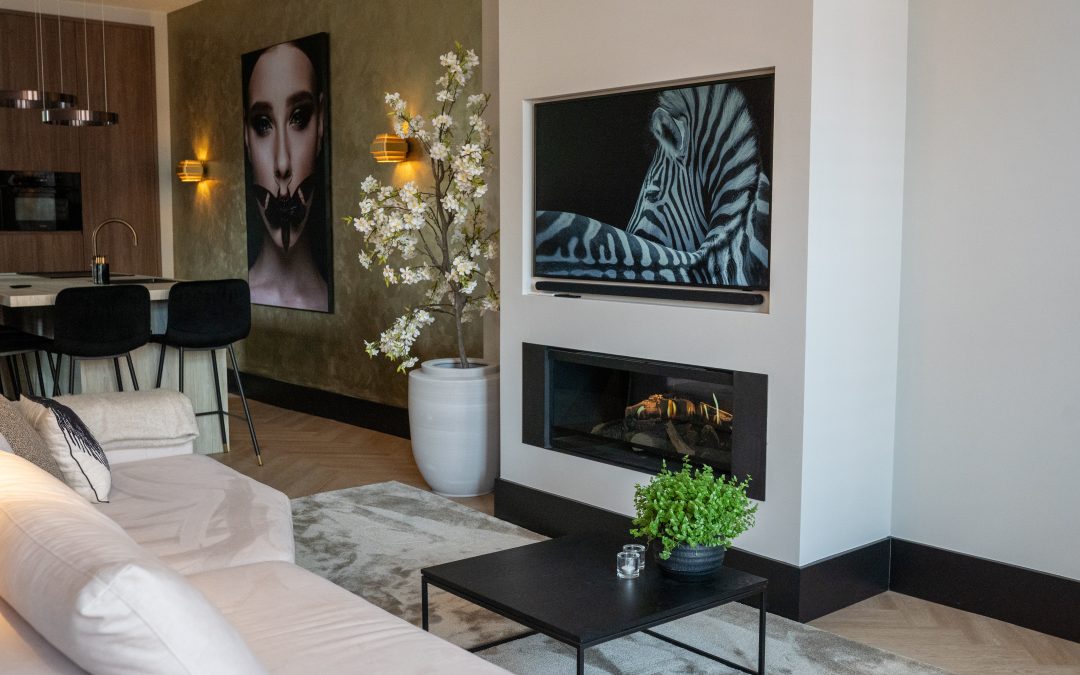 De haard van Mischa en Natascha